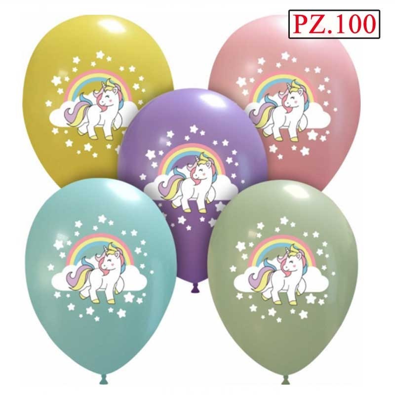 Composizione di palloncini con arcobaleno supershape