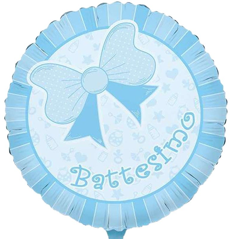 palloncino ceste con fiocco per battesimo