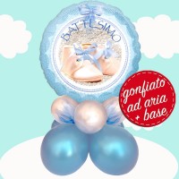 centrotavola in mylar palloncino battesimo bimbo