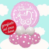 composizione per battesimo bimba in mylar