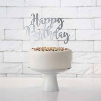 cake topper happy birthday argento