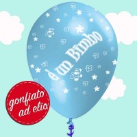 palloncino ad elio celeste con stampa è un bimbo