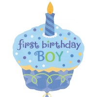 palloncino primo compleanno a forma di cupcake