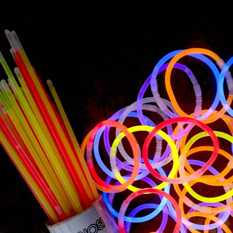 braccialetti luminosi fluo da 100 pezzi