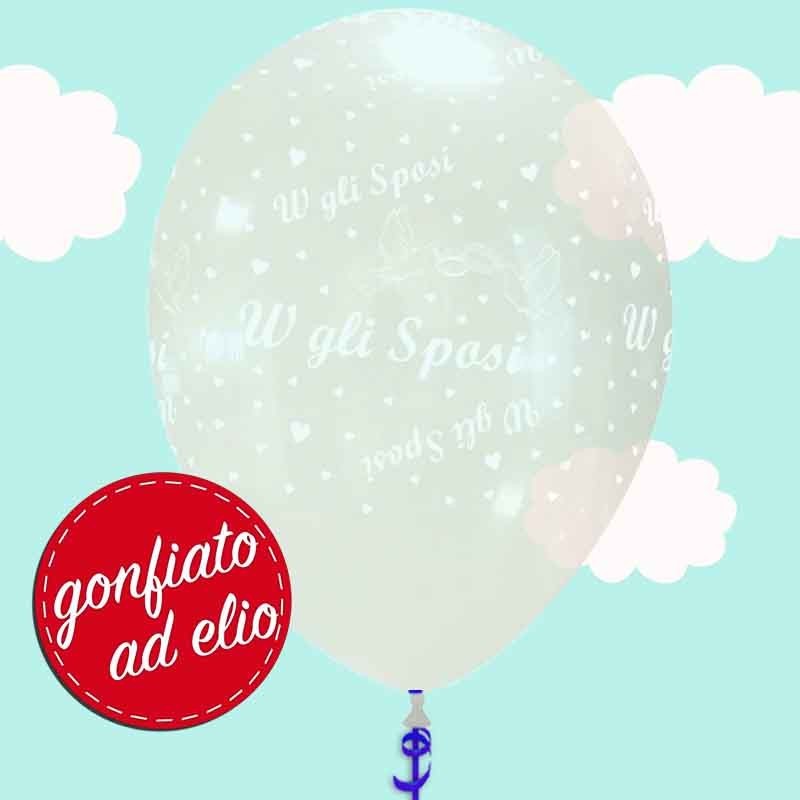 palloncino 12 pollici w gli sposi gonfiato ad elio