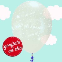 palloncino 12 pollici w gli sposi gonfiato ad elio