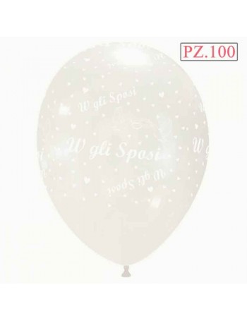 palloncini trasparenti w gli sposi 12 pollici