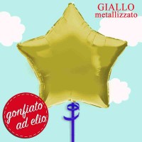 palloncino stella gialla 18 pollici ad elio