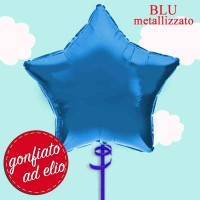 palloncino stella blu 18 pollici ad elio