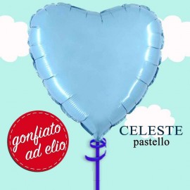 palloncino cuore celeste ad elio