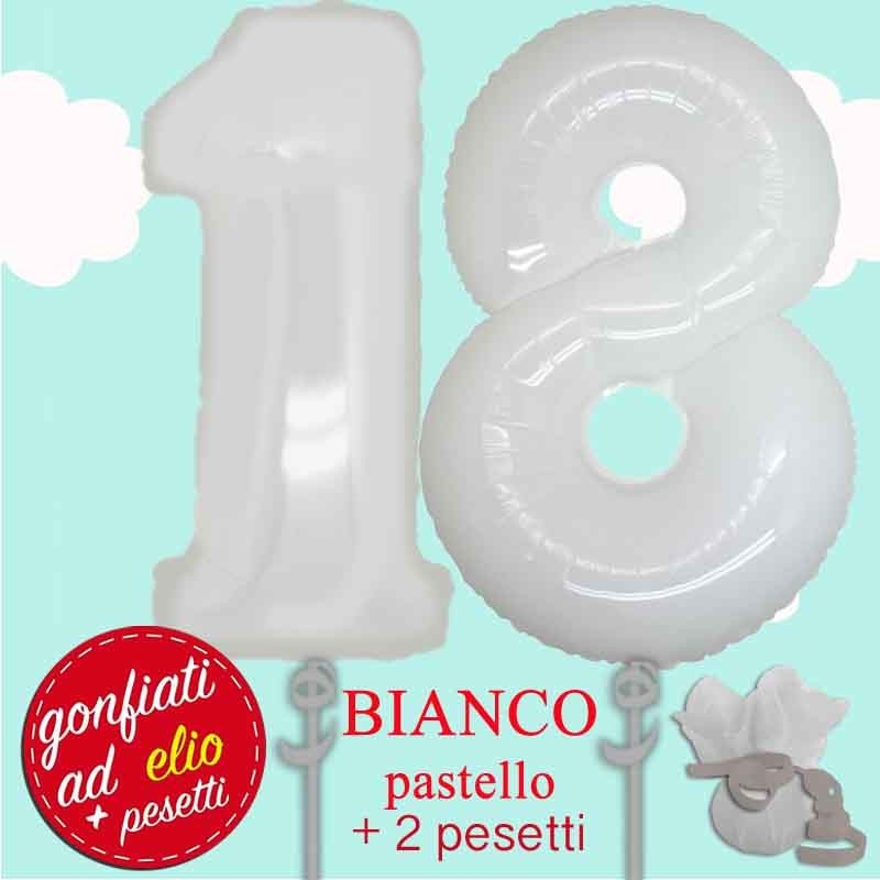 numero 18 palloncino maxi bianco ad elio Palermo numero 18 palloncino maxi bianco ad elio Palermo
