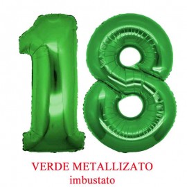 palloncini numero 18 verde
