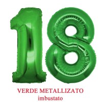 palloncini numero 18 verde