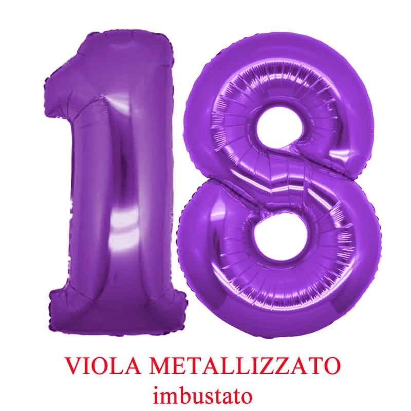 palloncini numero 18 viola