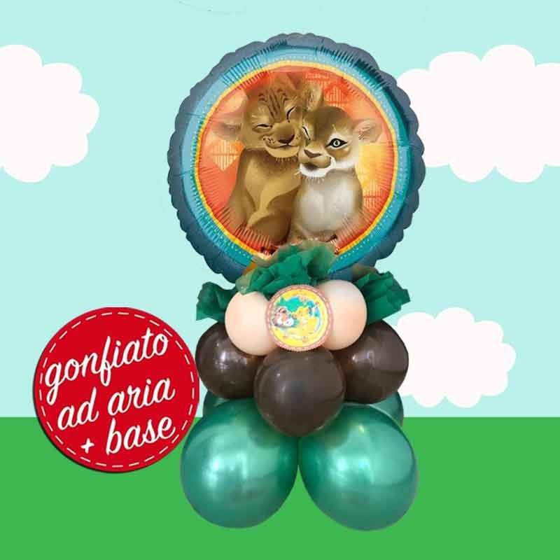 composizione re leone palloncino
