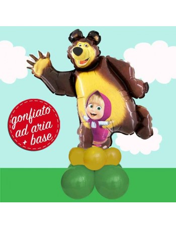 composizione palloncino di orso e massa super shape