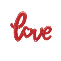 palloncino scritta love rosso