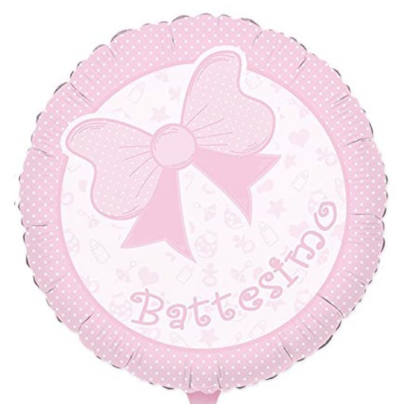 palloncino battesimo rosa chiaro