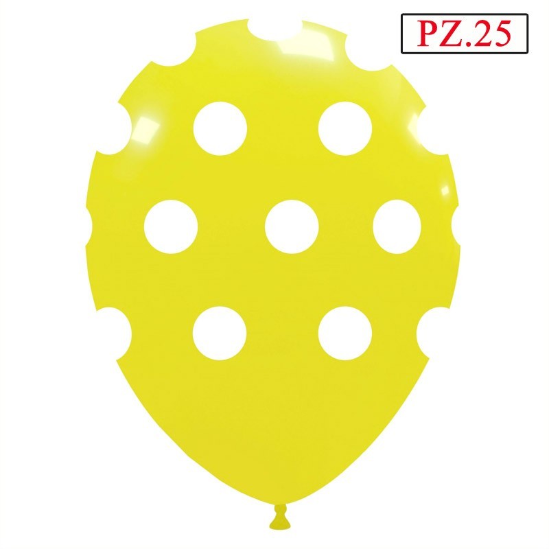 palloncini gialli a pois da 25 pezzi