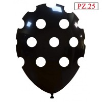 palloncino nero a pois bianco pz 25