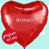 palloncino forma di cuore rosso maxi ad elio