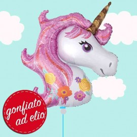 palloncino testa di unicorno ad elio