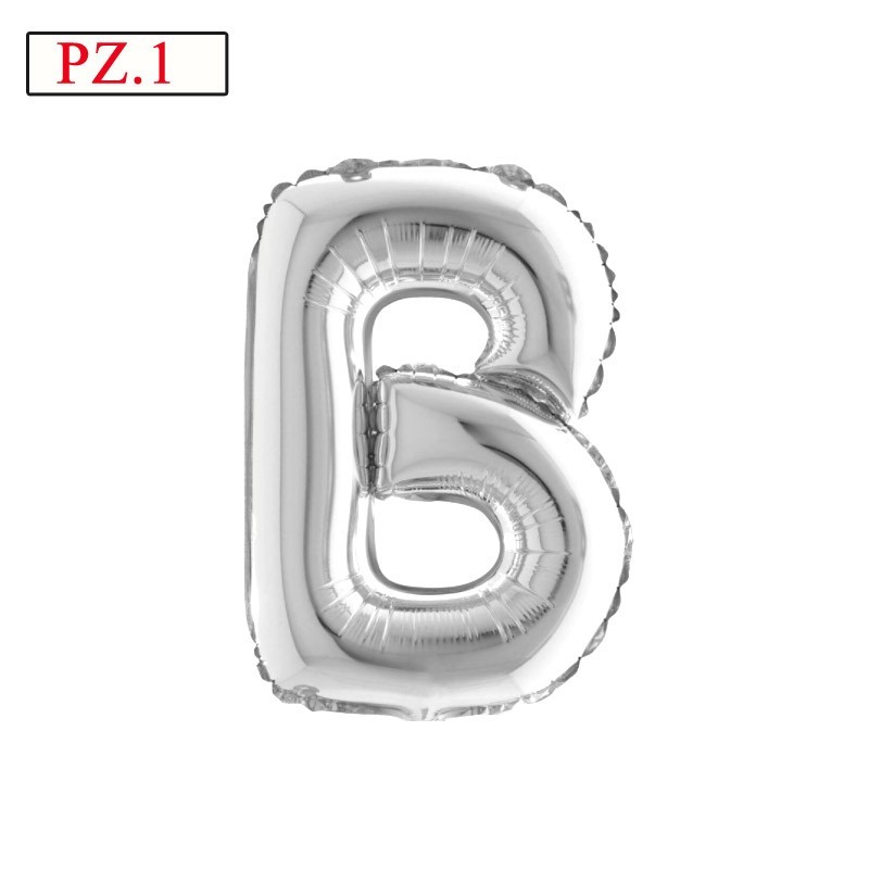 palloncino lettera B in mylar argento