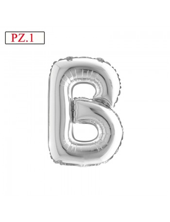 palloncino lettera B in mylar argento