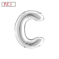 palloncino lettera C medio silver palloncino lettera C medio silver