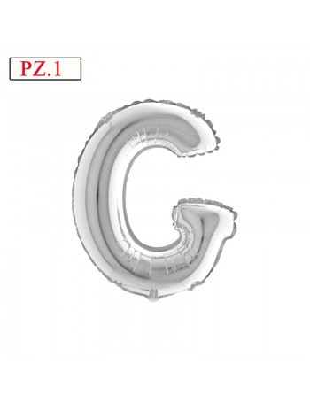 lettera G palloncino silver