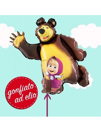 palloncino di orso di masha gonfiato ad elio