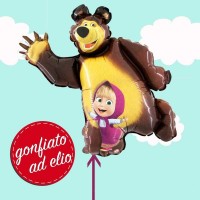 palloncino di orso di masha gonfiato ad elio