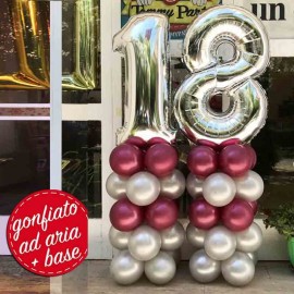 numerone 18 argento e bordeaux Palermo