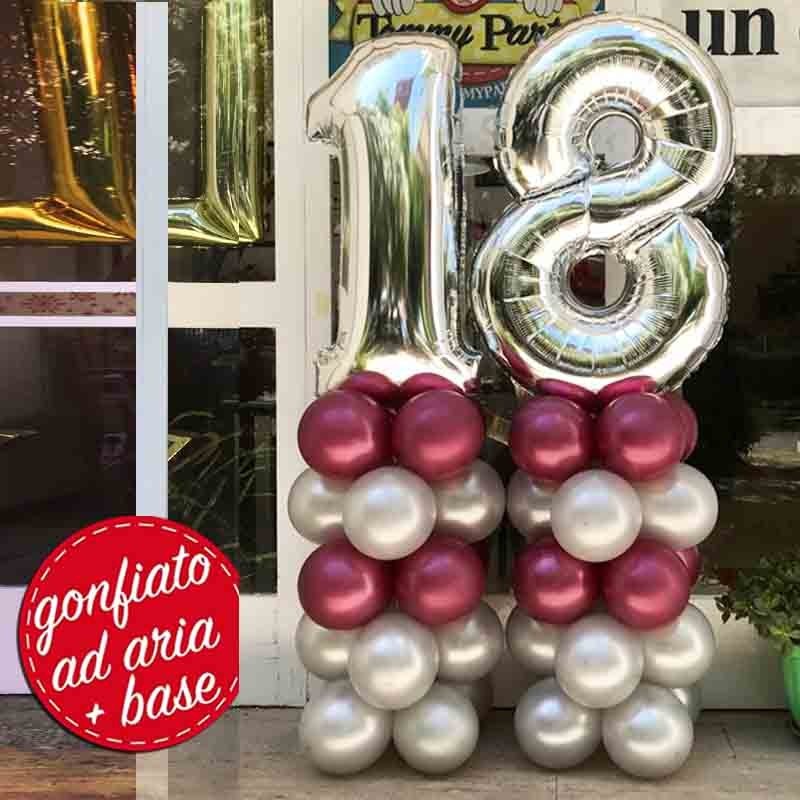 numerone 18 argento e bordeaux Palermo