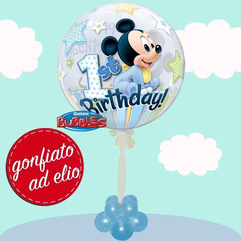 composizione baby topolino bubble ad elio