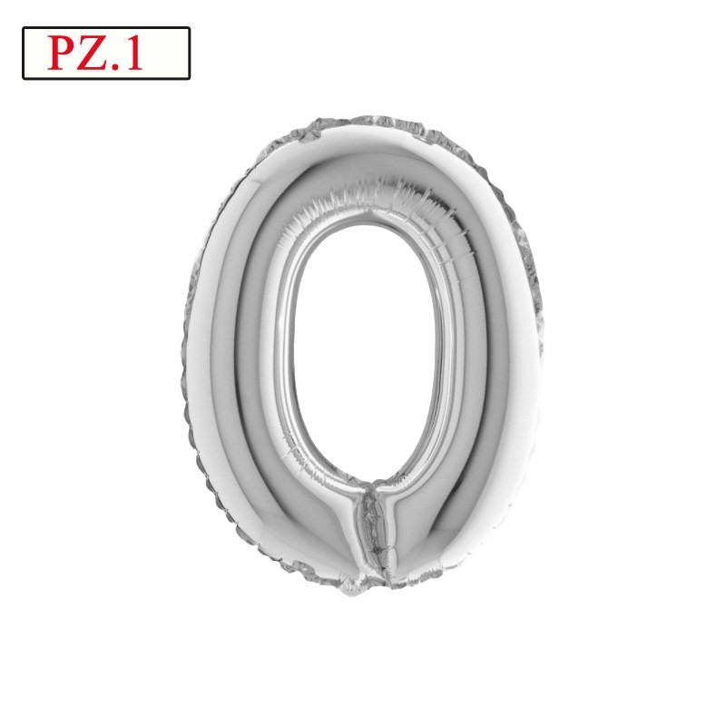 lettera O argento palloncino