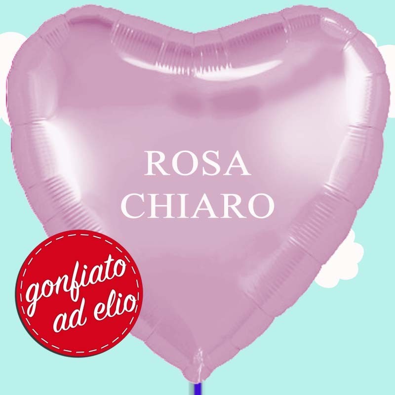 palloncino cuore rosa chiaro maxi ad elio