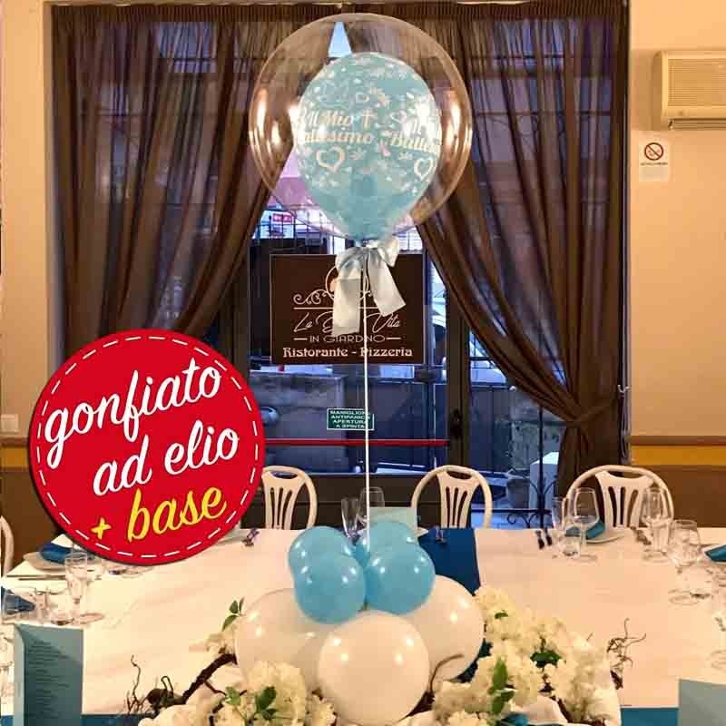 palloncino bubble ad elio battesimo
