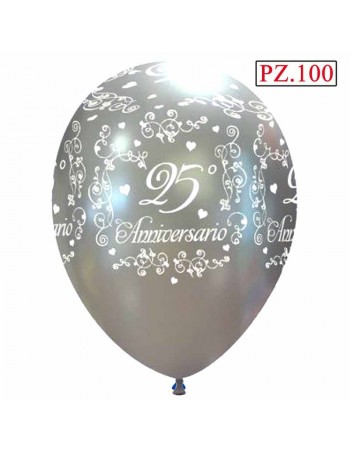 100 palloncini anniversario 25 anni matrimonio