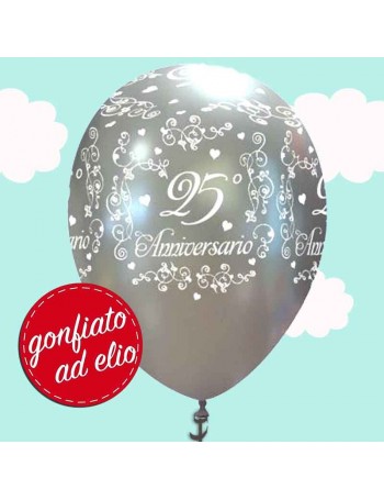 palloncino ad elio anniversario 25 anni matrimonio