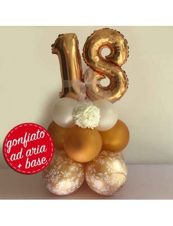 composizione 18 oro con rose