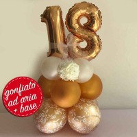 composizione 18 oro con rose