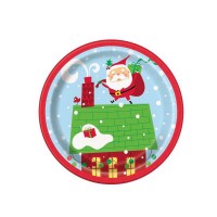 piattino carta Babbo Natale