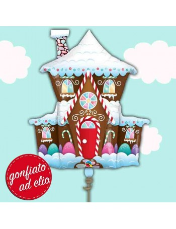casa di marzapane palloncino ad elio