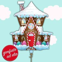 casa di marzapane palloncino ad elio