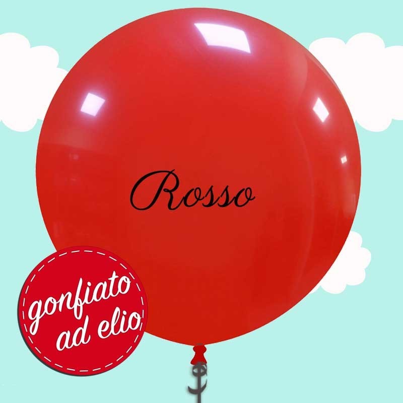 pallone da' 36 pollici rosso ad elio
