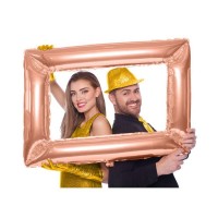 palloncino cornice rosa gold