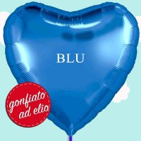 palloncino cuore blu maxi ad elio