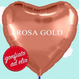 palloncino cuore rosa gold maxi ad elio