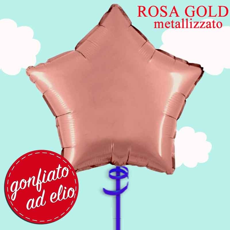 palloncino stella rosa gold ad elio